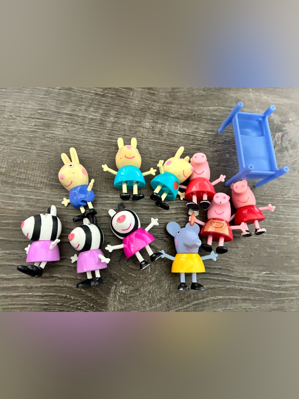 Peppa Pig Figure Lot 10 Characters Friends George Peppa Suzy Rebecca Sheep Rabbi